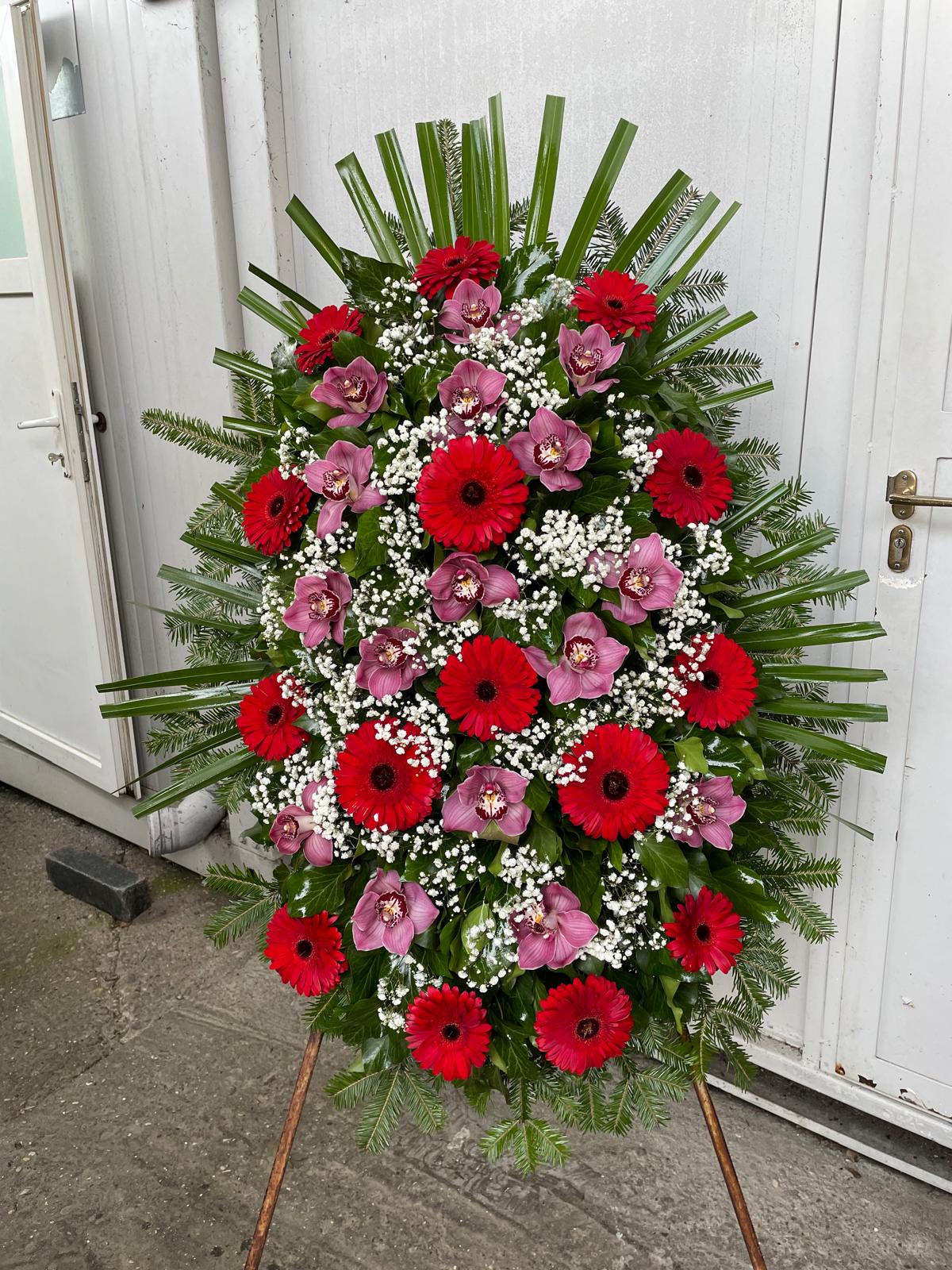 Aranžman za lijes rozo